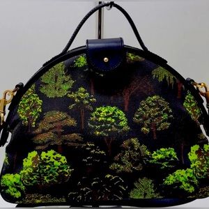 Kate Spade Purse Bowler Bag Trees Handbag